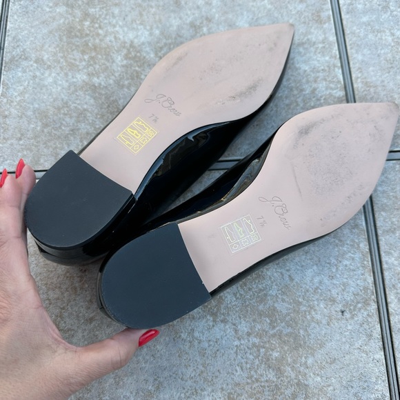 J.Crew Pointy Toe Flat in Black Paten - Picture 11 of 13